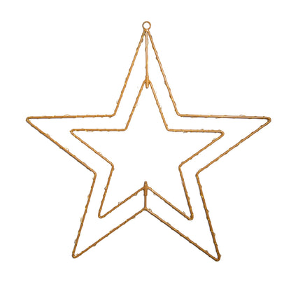 LED Outdoor Weihnachtsleuchte "Stern" Ø: 40 cm golden