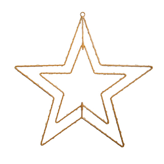 LED Outdoor Weihnachtsleuchte "Stern" Ø: 40 cm golden