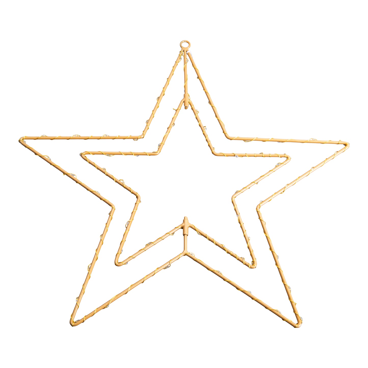 LED Outdoor Weihnachtsleuchte "Stern" Ø: 40 cm golden