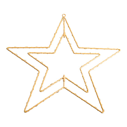 LED Outdoor Weihnachtsleuchte "Stern" Ø: 40 cm golden