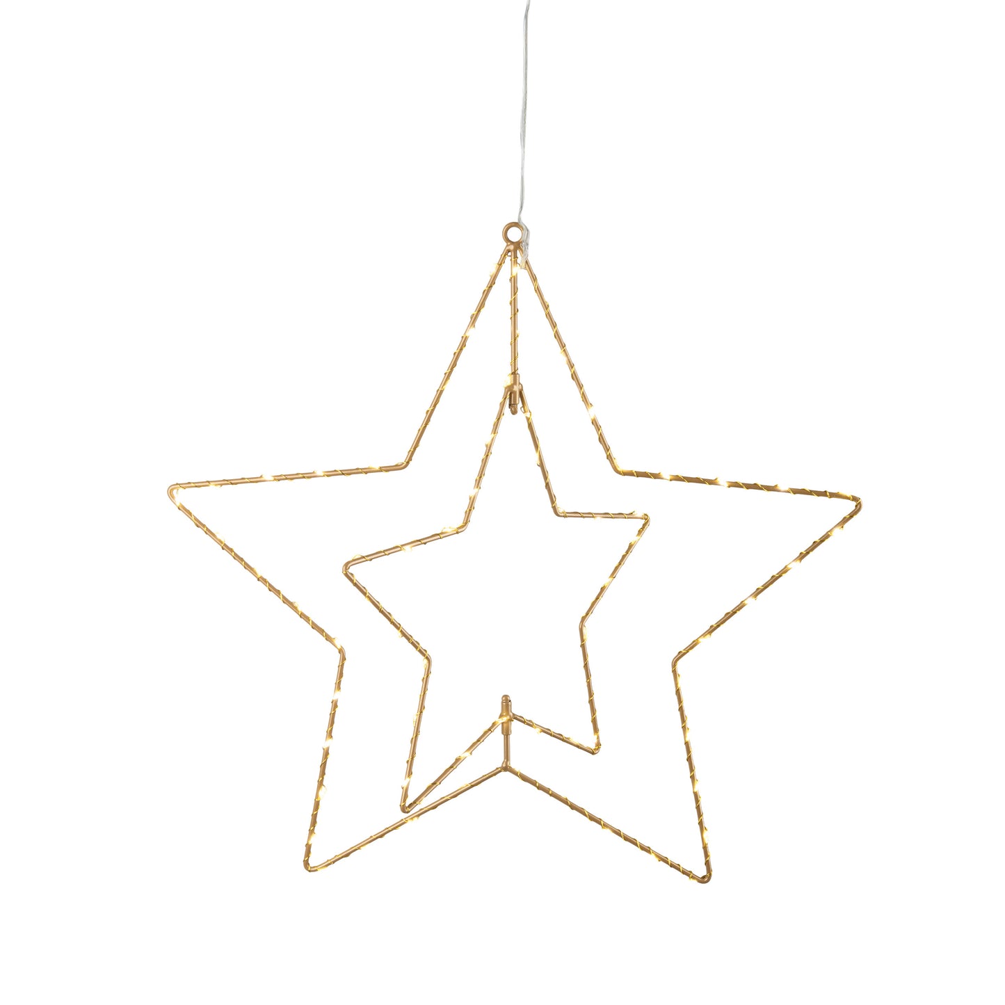 LED Outdoor Weihnachtsleuchte "Stern" Ø: 40 cm golden