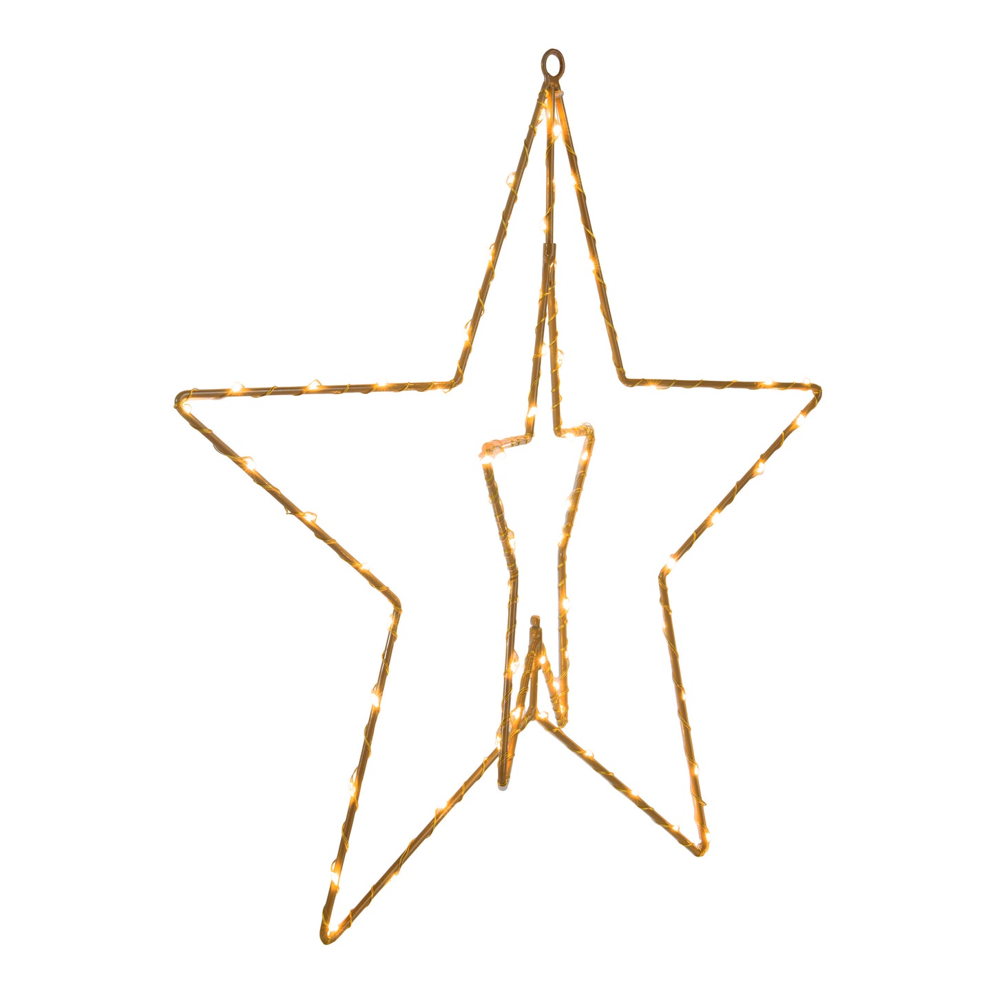 LED Outdoor Weihnachtsleuchte "Stern" Ø: 40 cm golden