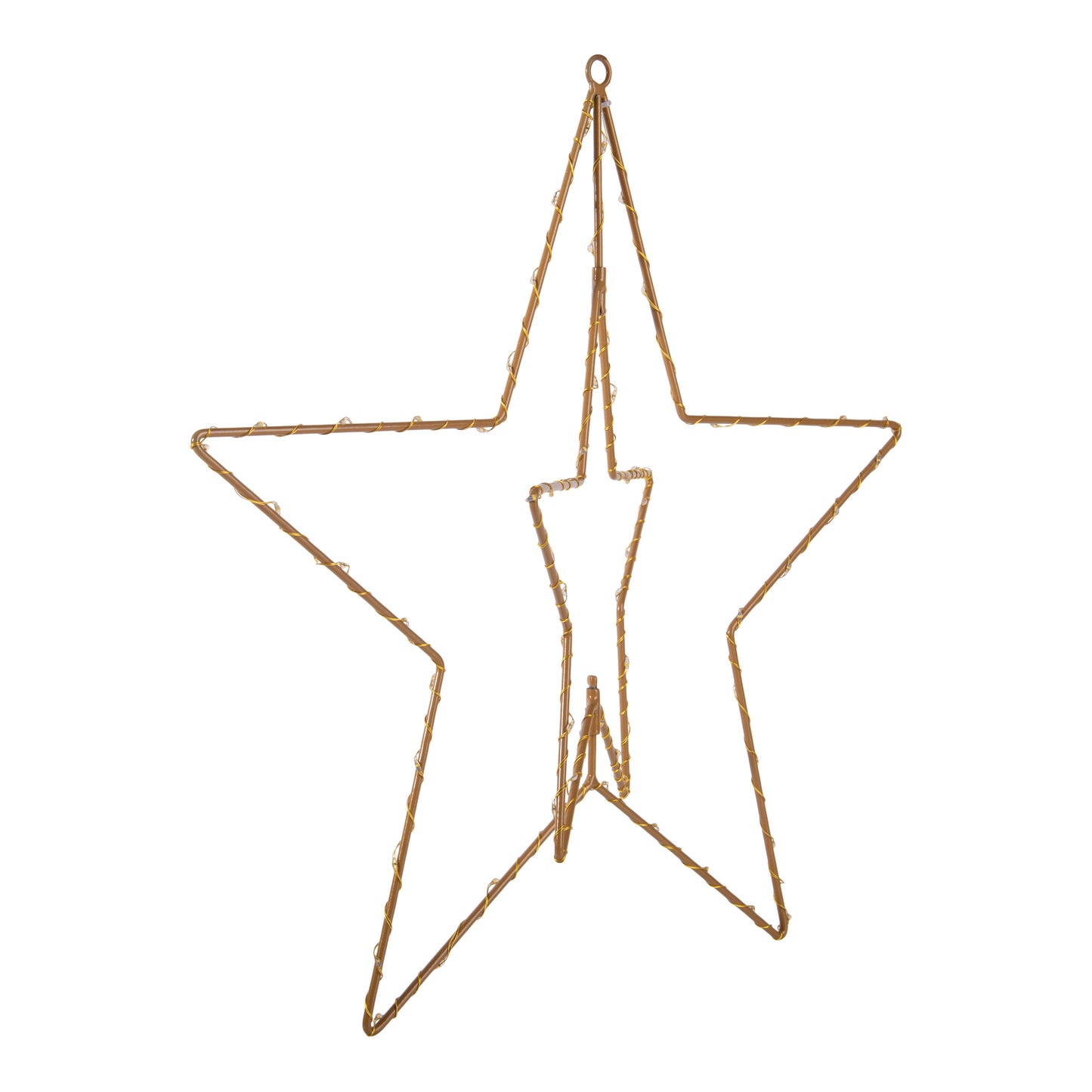 LED Outdoor Weihnachtsleuchte "Stern" Ø: 40 cm golden