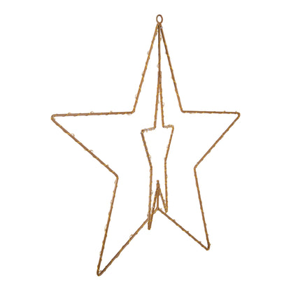 LED Outdoor Weihnachtsleuchte "Stern" Ø: 40 cm golden