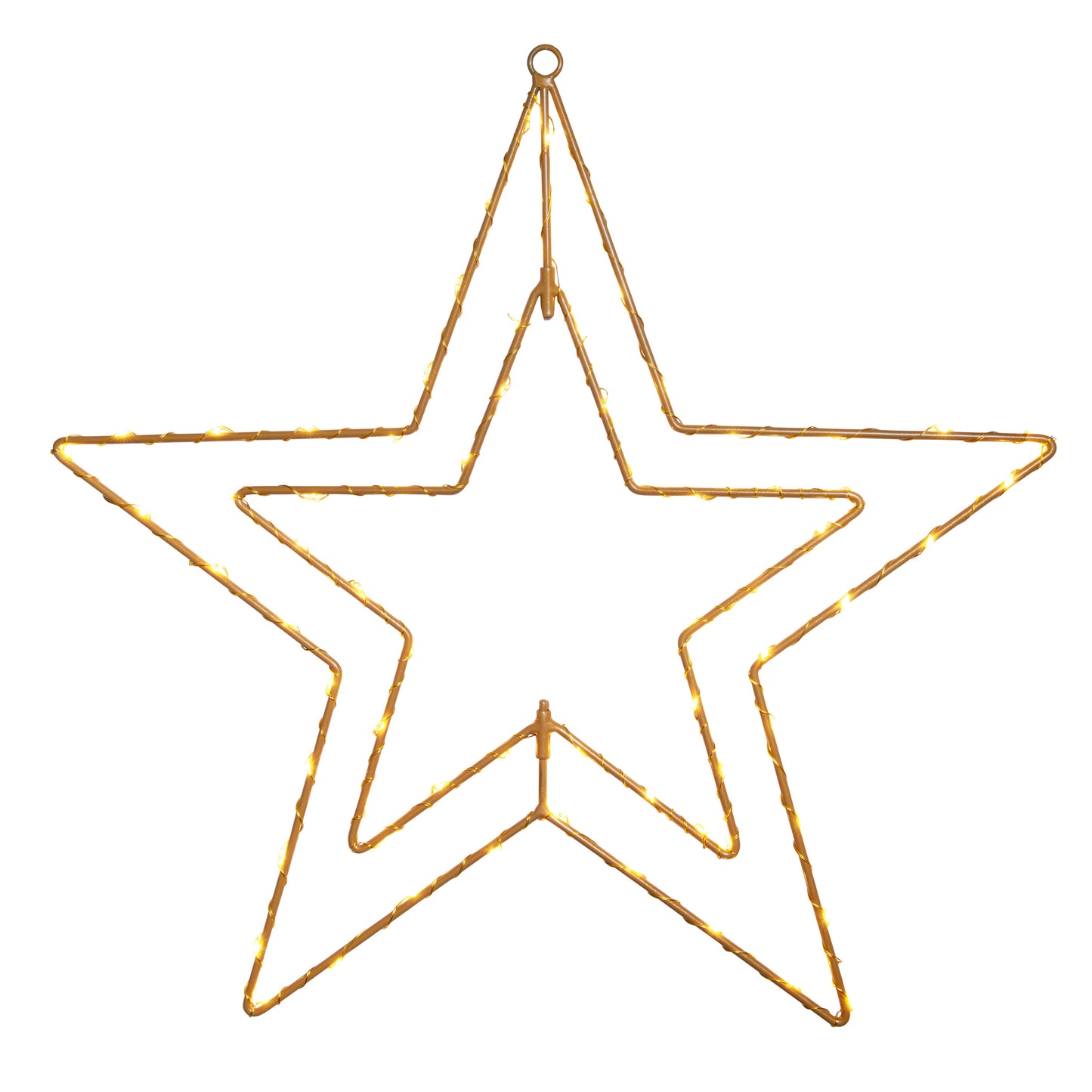 LED Outdoor Weihnachtsleuchte "Stern" Ø: 40 cm golden