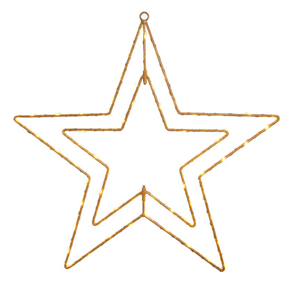 LED Outdoor Weihnachtsleuchte "Stern" Ø: 40 cm golden
