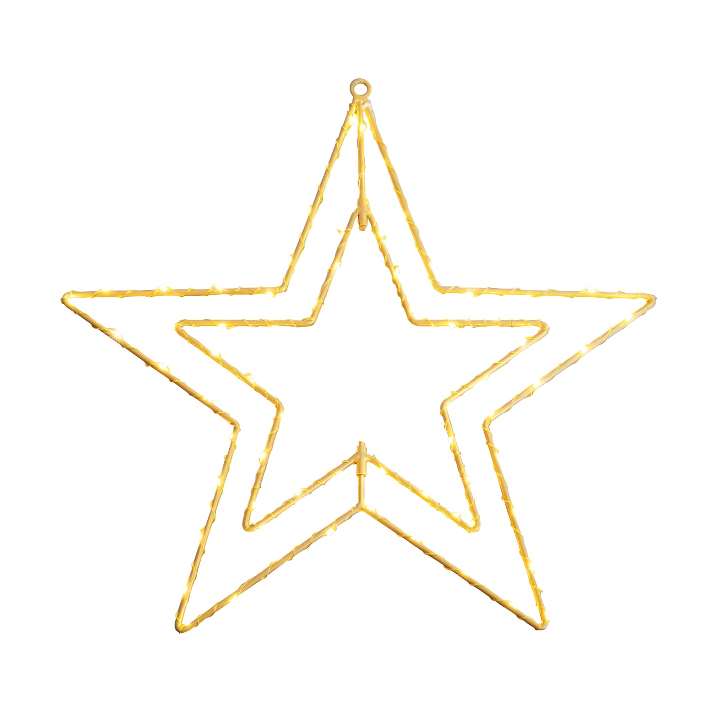 LED Outdoor Weihnachtsleuchte "Stern" Ø: 40 cm golden