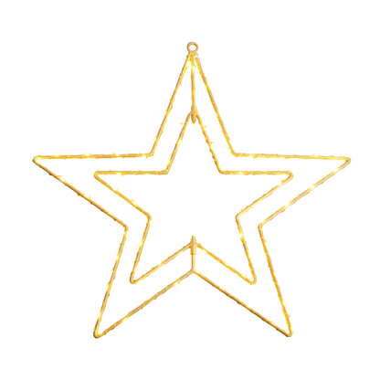 LED Outdoor Weihnachtsleuchte "Stern" Ø: 40 cm golden