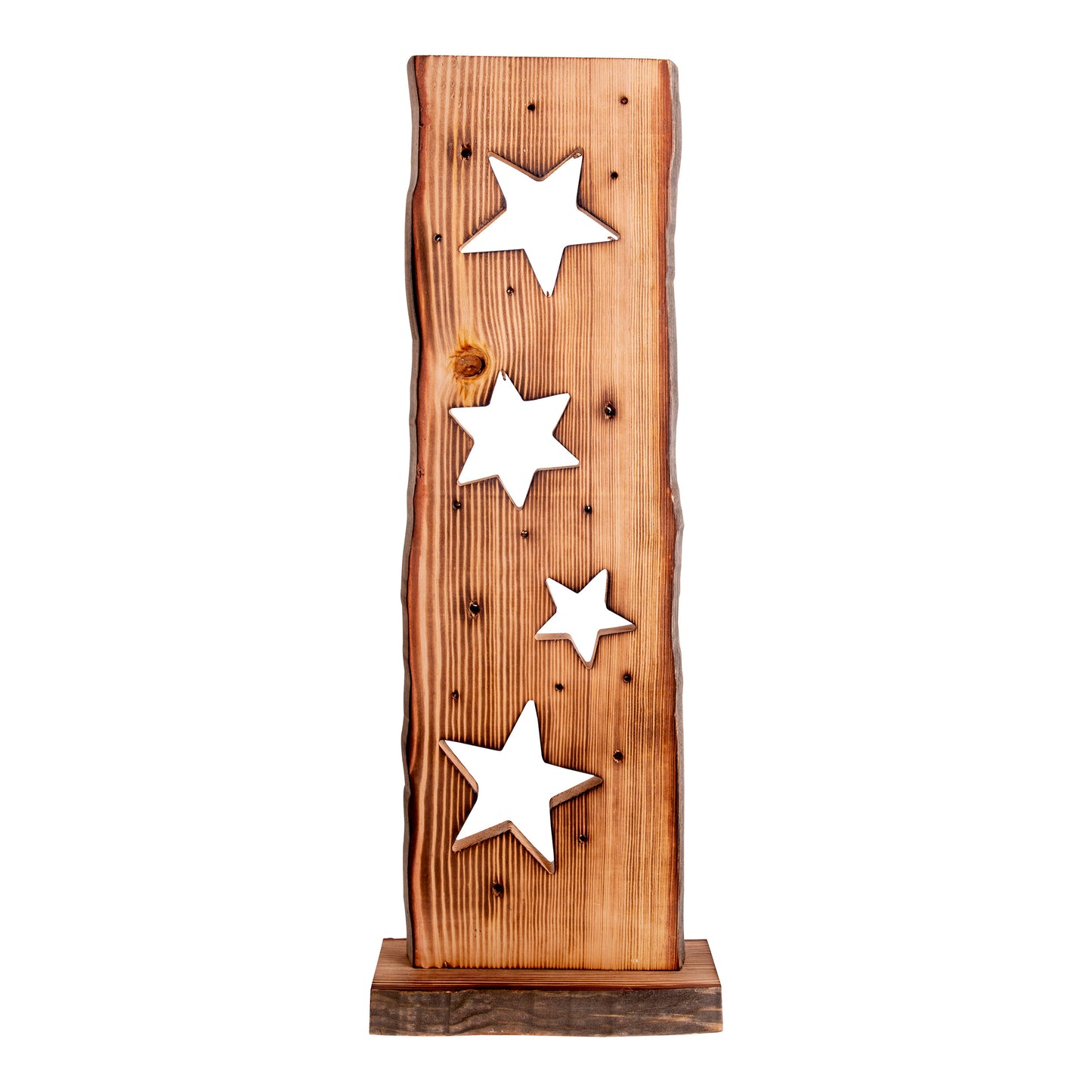 LED-Holz-Weihnachtsleuchte "STERNE" H: 60 cm