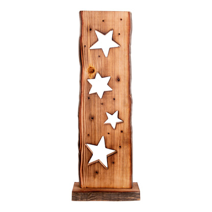 LED-Holz-Weihnachtsleuchte "STERNE" H: 60 cm