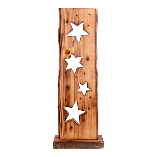 LED-Holz-Weihnachtsleuchte "STERNE" H: 60 cm