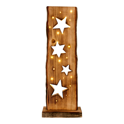 LED-Holz-Weihnachtsleuchte "STERNE" H: 60 cm