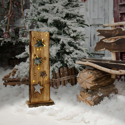 LED-Holz-Weihnachtsleuchte "STERNE" H: 60 cm