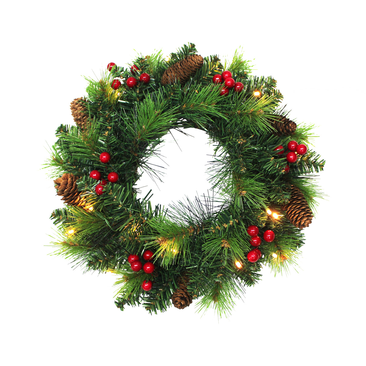 LED-Weihnachtskranz "NOEL" rot