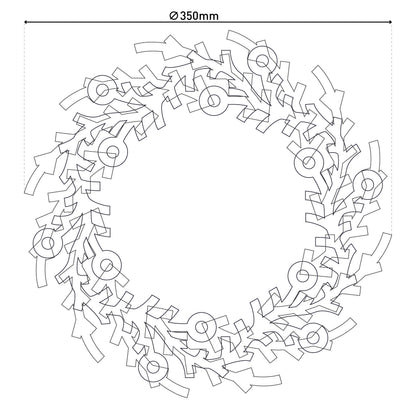 LED-Weihnachtskranz "NOEL" rot