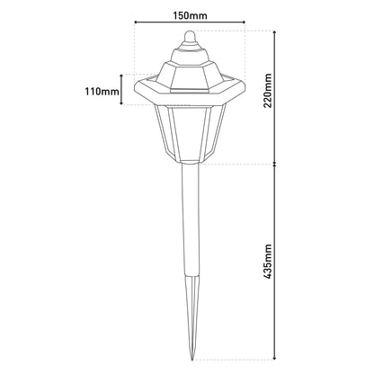 3er-Set LED Solar-/Erdspieß-/Wandleuchte 2-in-1