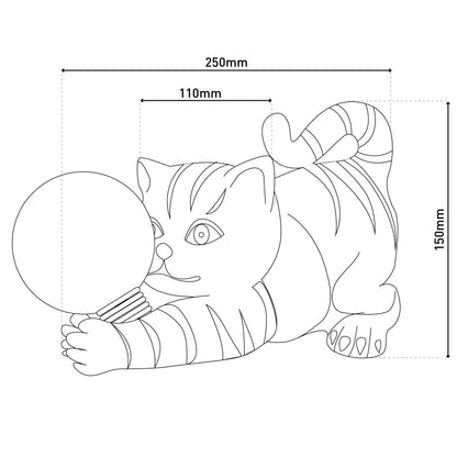 LED Solar-/Outdoorleuchte "KATZE" L: 25cm