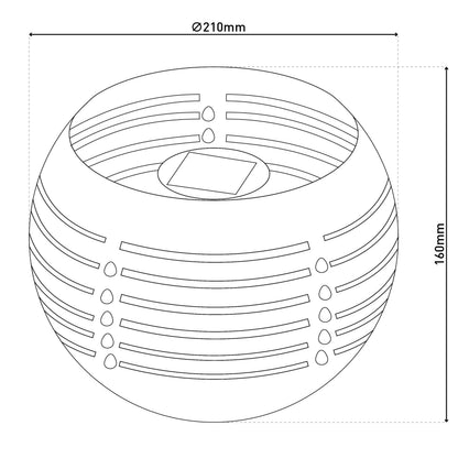 LED Deko-/Solar-/Tischleuchte H: 16cm