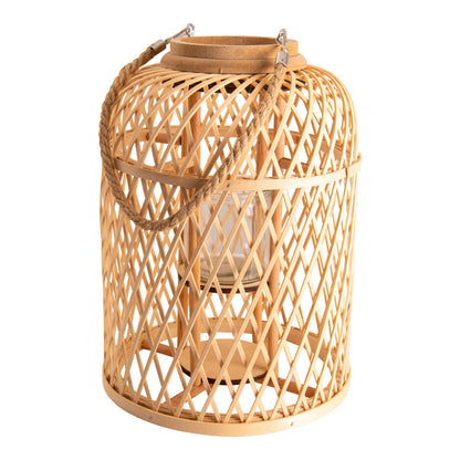 Dekoleuchte "KORBINIAN" inkl. Solar-LED-Kerze h:38cm