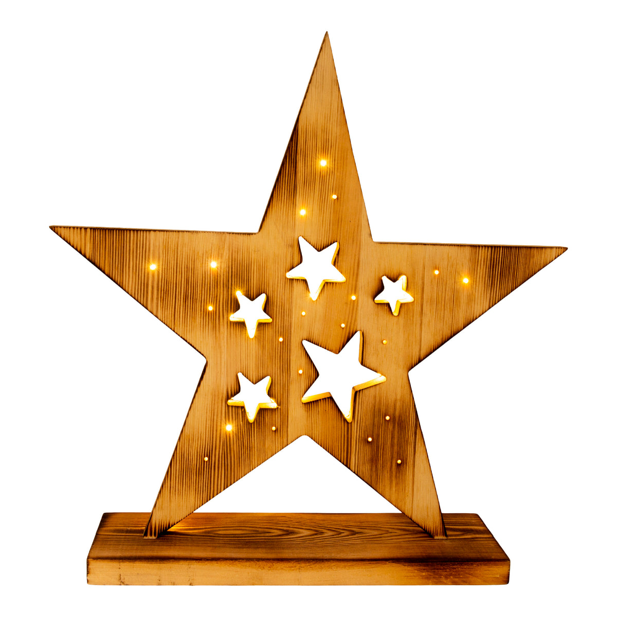 LED-Holzstern h: 49cm