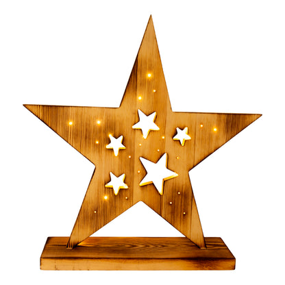 LED-Holzstern h: 49cm