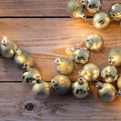 LED Outdoor Weihnachtslichterkette L: 240cm gold
