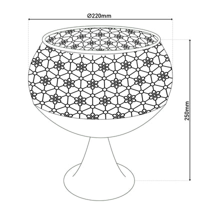 LED Deko-Solarleuchte mit Standfuß h: 25cm /Flammeneffekt, Lampe für den Außenbereich im Asia-Style, aus Metall und Kunststoff in rost, 25 cm hoch, Ø 22 cm, LED Platine  mit Druckschalter  Dämmerungssensor