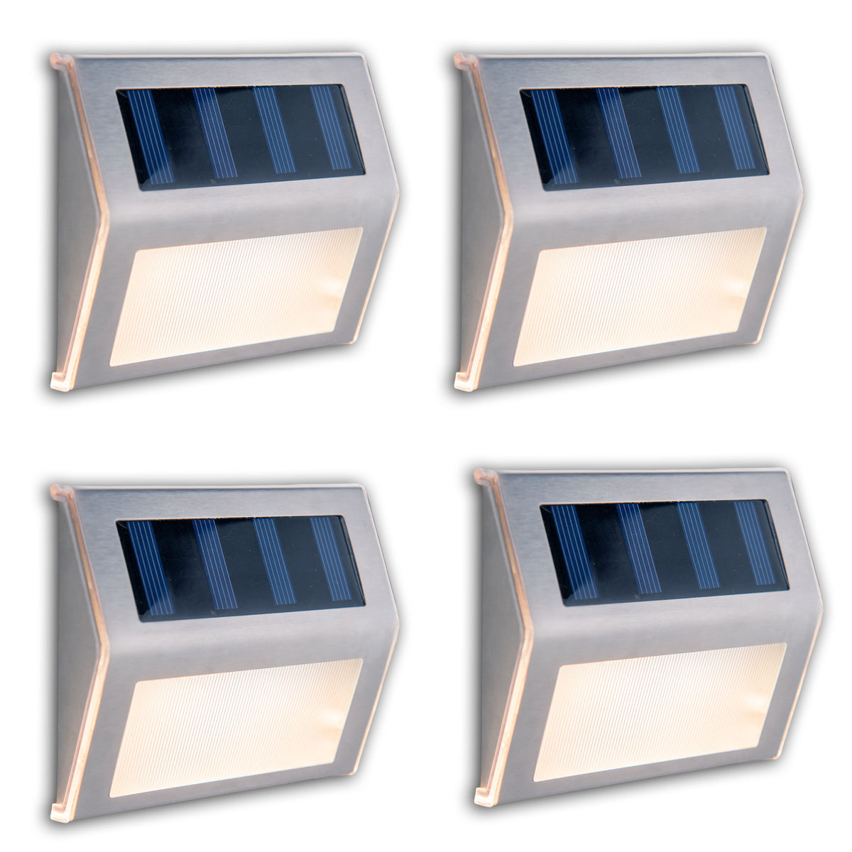 4er-Set LED Solar-/Außenleuchte "LEON"