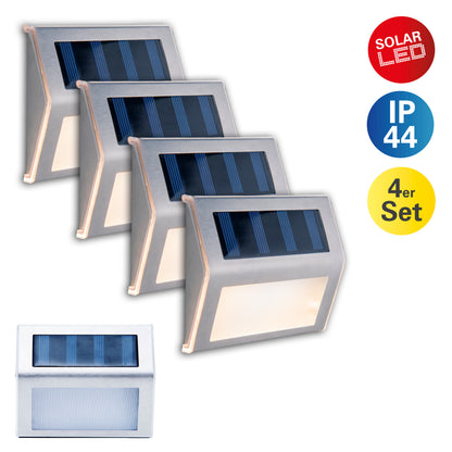 4er-Set LED Solar-/Außenleuchte "LEON"