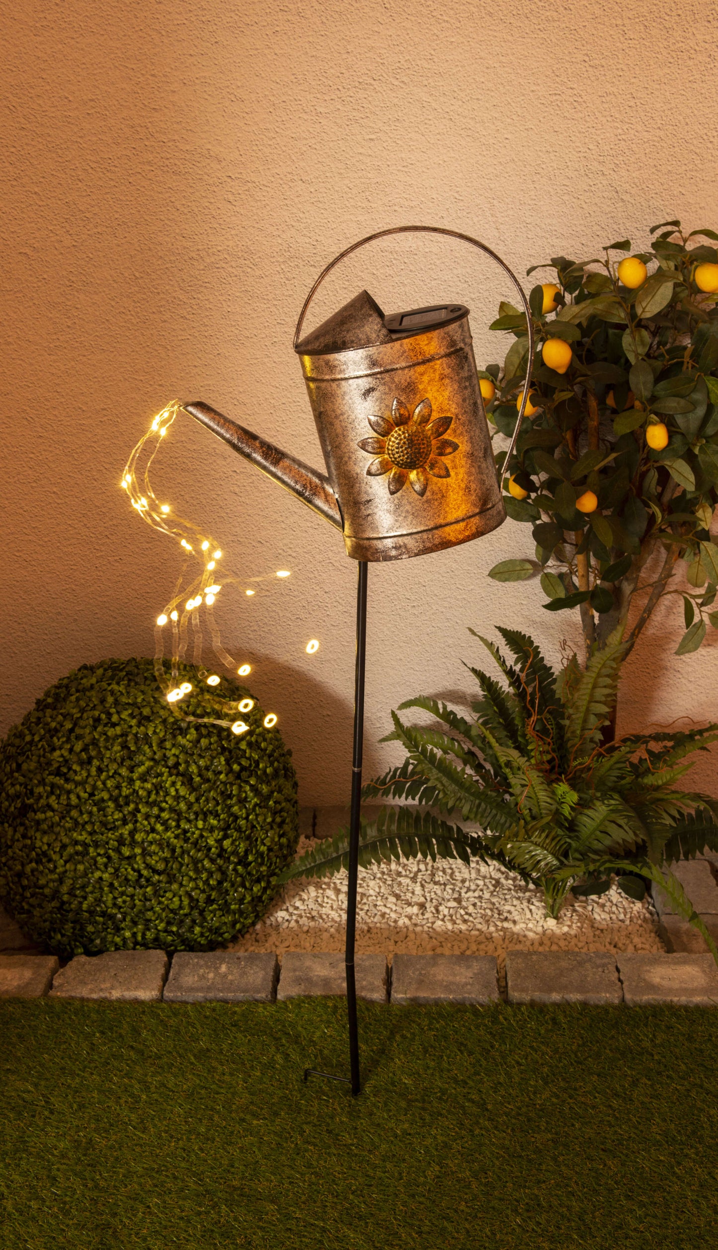 LED-Solar Erdspieß (Gießkanne) h: 110cm verzinkt