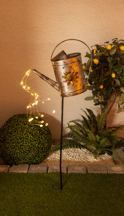 LED-Solar Erdspieß (Gießkanne) h: 110cm verzinkt