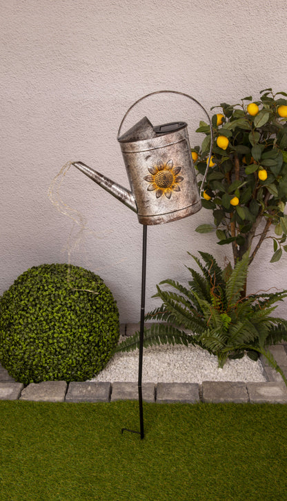 LED-Solar Erdspieß (Gießkanne) h: 110cm verzinkt