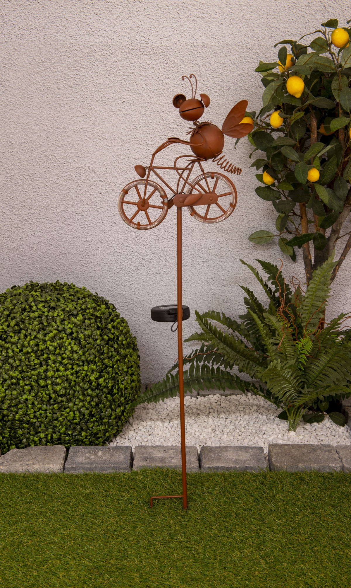 LED-Solar Erdspieß "BORELLA" braun H:88cm