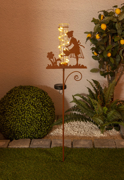 LED Solar-/Erdspieß "ELAIA" Regenwassermesser H: 95cm