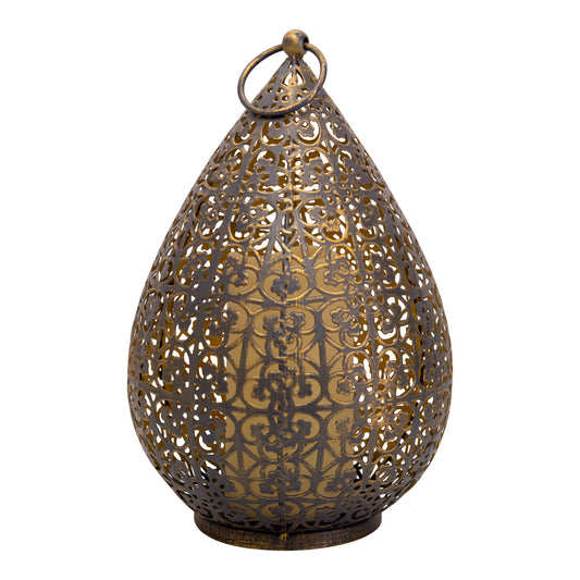 LED Dekoleuchte "REMORA" H: 27,8cm antik-gold