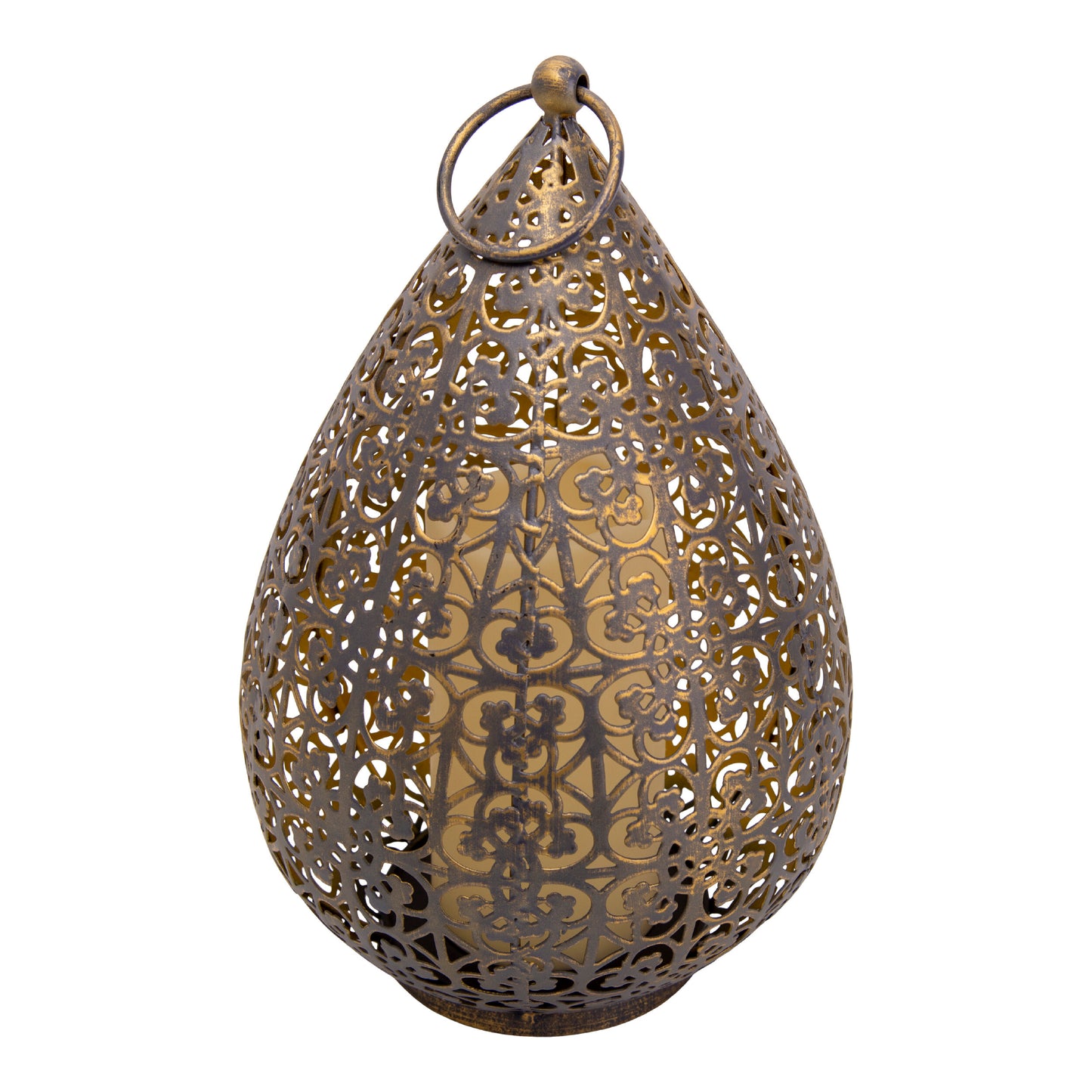 LED Dekoleuchte "REMORA" H: 27,8cm antik-gold