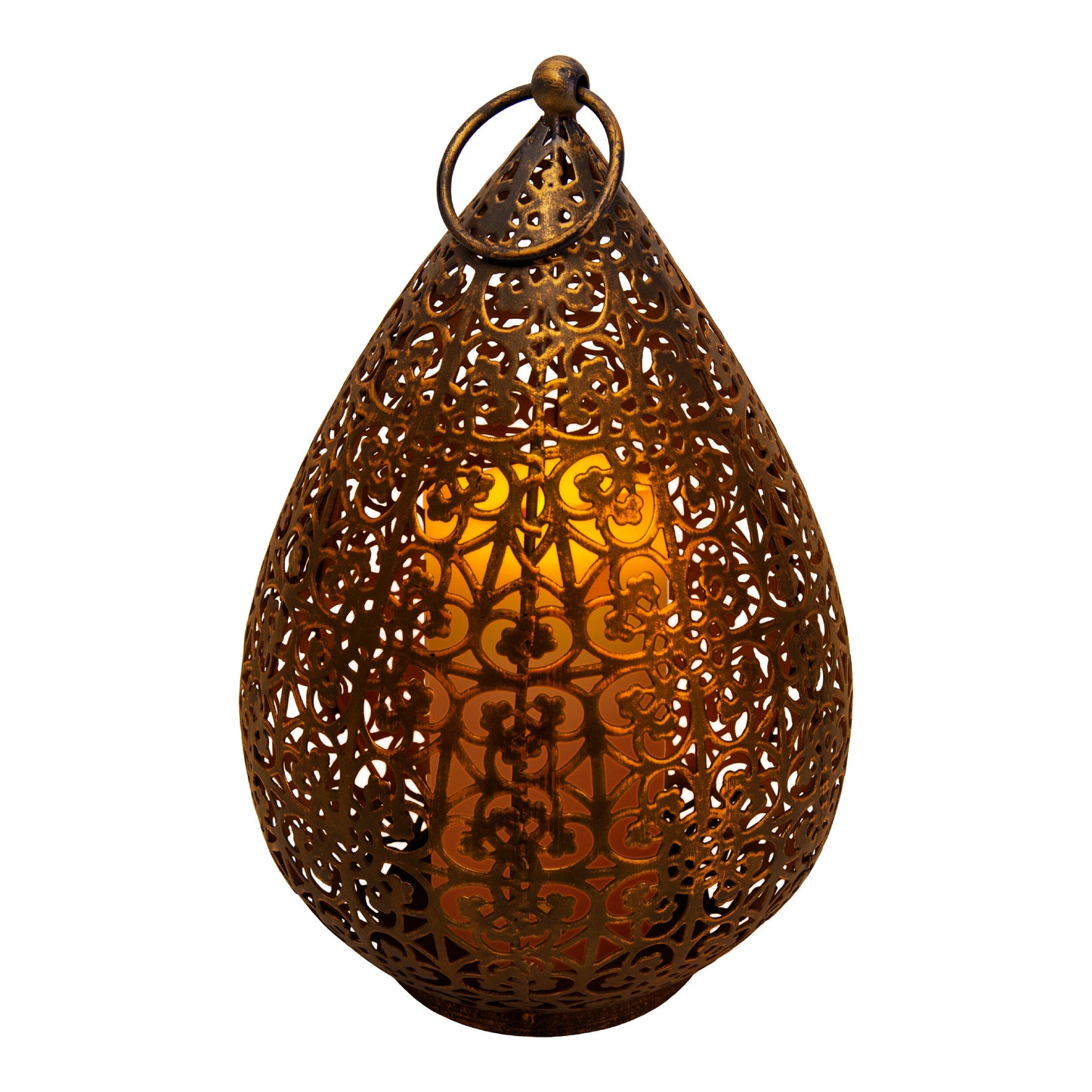 LED Dekoleuchte "REMORA" H: 27,8cm antik-gold