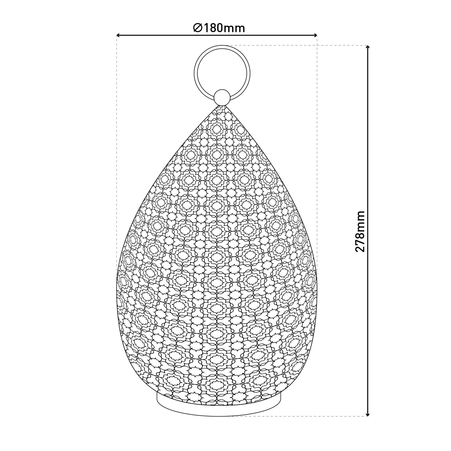 LED Dekoleuchte "REMORA" H: 27,8cm antik-gold