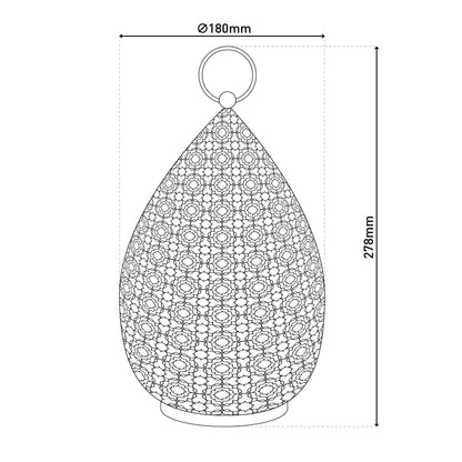 LED Dekoleuchte "REMORA" H: 27,8cm antik-gold