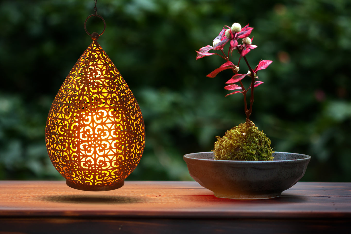 LED Dekoleuchte "REMORA" H: 27,8cm antik-gold
