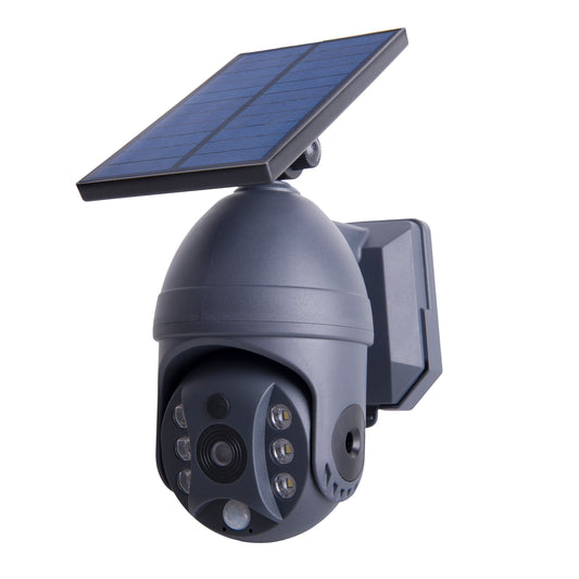 LED Solar Außenwandleuchte "MOHO" mit Bewegungsmelder und Security-Kamera- Attrappe