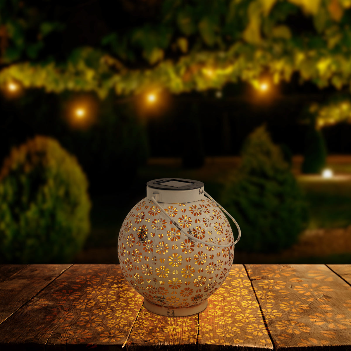 2er-Set LED Deko-/Solarleuchte l/b: 18cm weiß