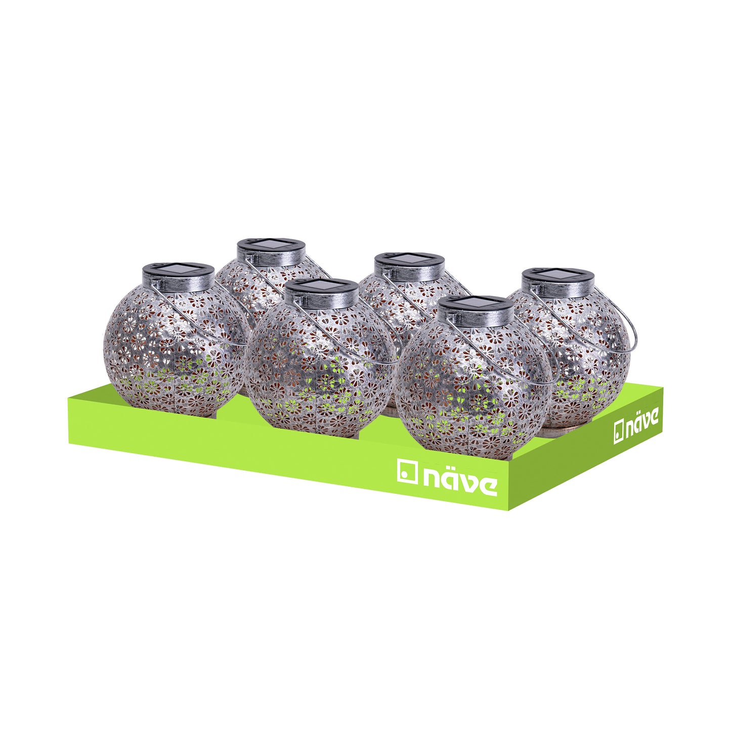 LED Deko-Solarleuchte L/B: 18cm silber