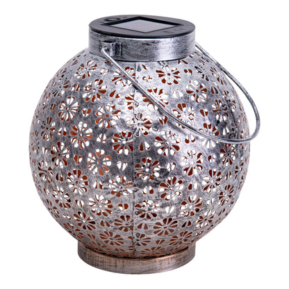 LED Deko-Solarleuchte L/B: 18cm silber