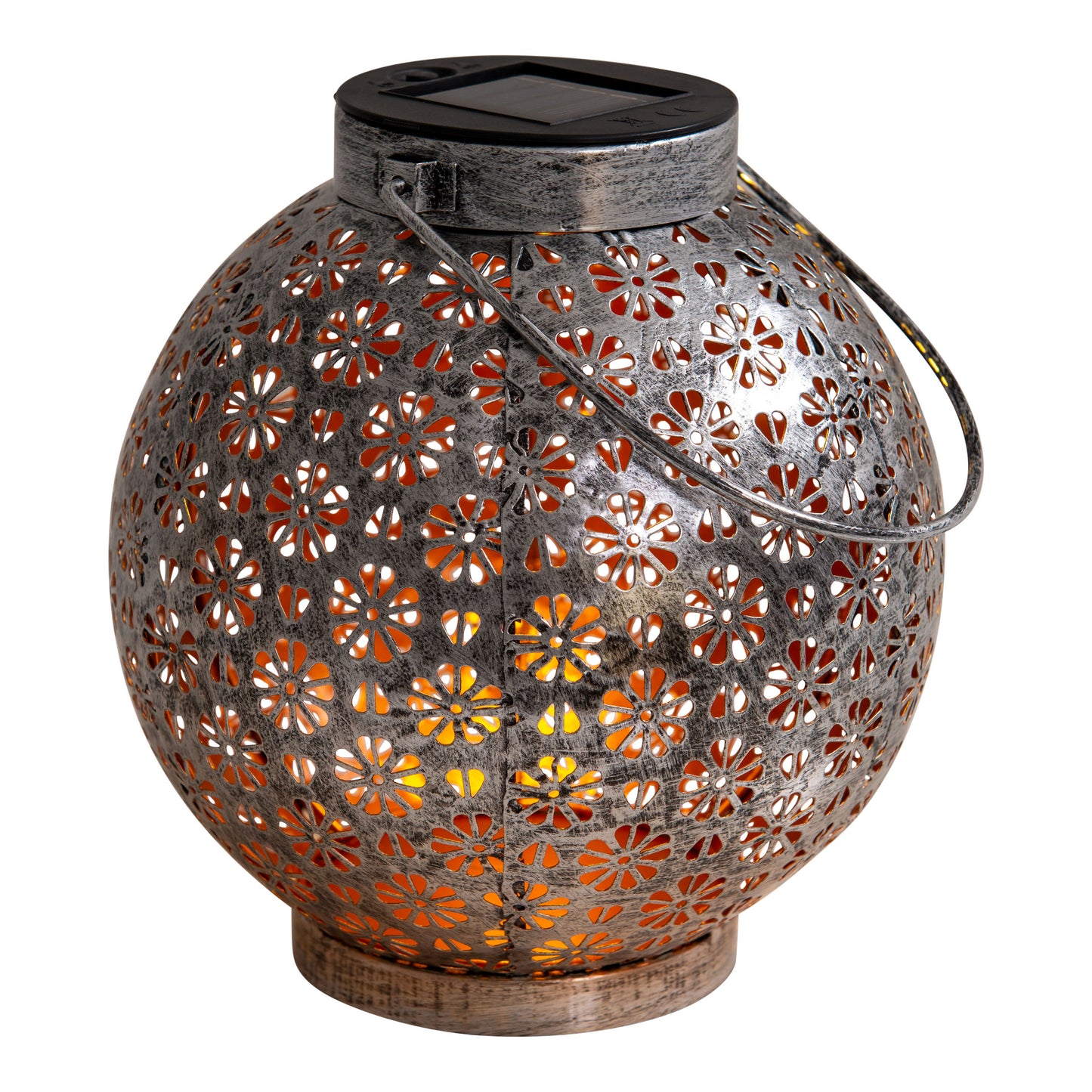 LED Deko-Solarleuchte L/B: 18cm silber