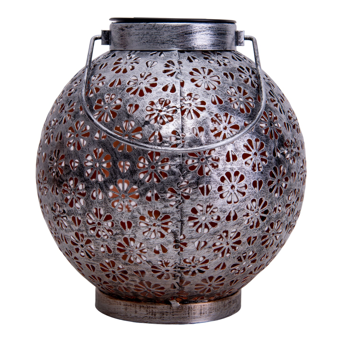 LED Deko-Solarleuchte L/B: 18cm silber