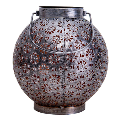 LED Deko-Solarleuchte L/B: 18cm silber