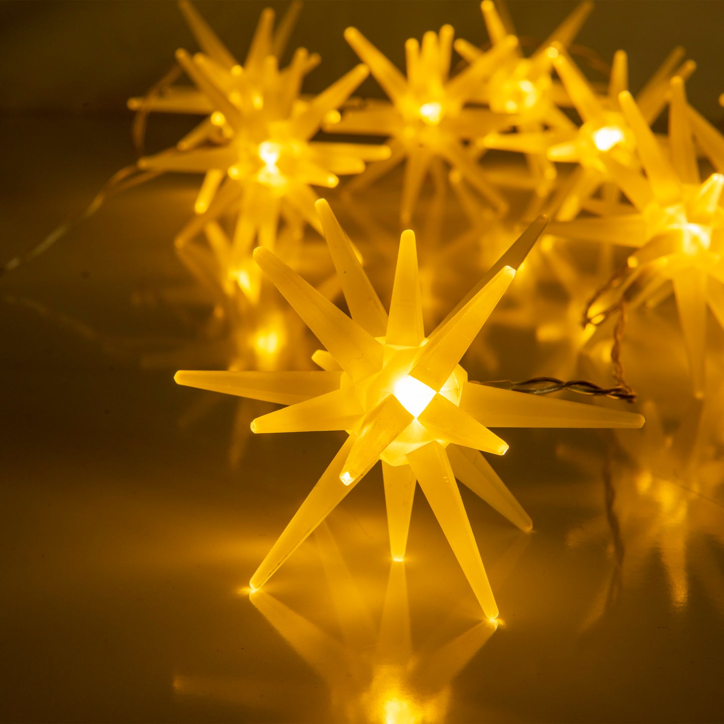 10er LED Lichterkette "3D-STERNE"