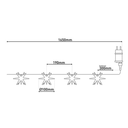10er LED Lichterkette "3D-STERNE"