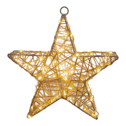 2er-Set LED Weihnachtsdeko "Metallstern" L/B: 25 cm